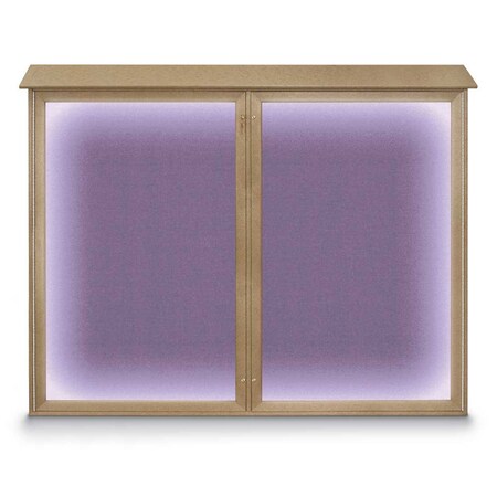 United Visual Products Double Door Enclosed Indoor Letterboard UV1127-BRONZE-GREYVL